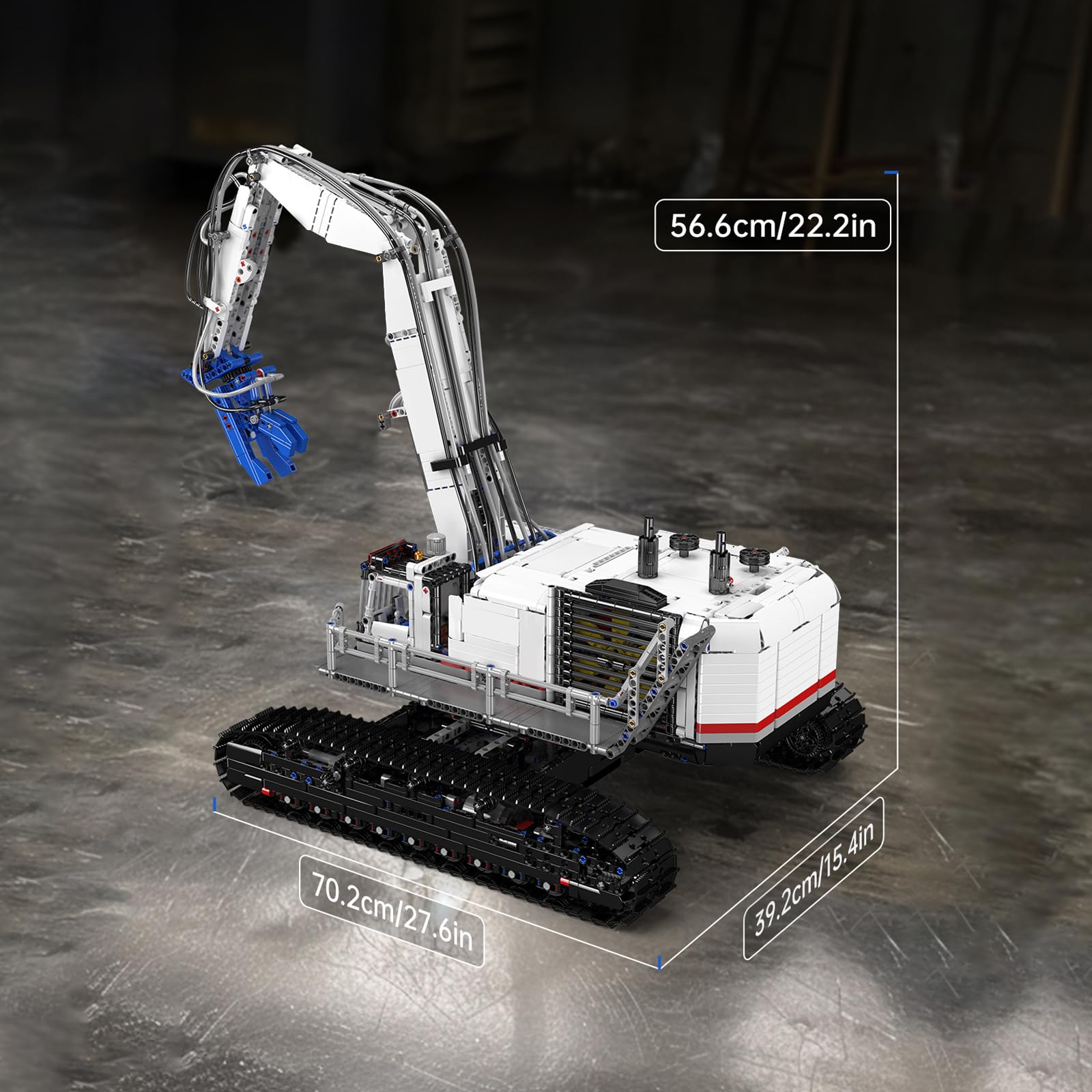 Mould King 17062 Technik Gebäudeabbruchmaschine Bausteinen Modell, 4195 Teile Ferngesteuertes Raupenfahrzeug Bausatz Kit, Konstruktionsspielzeug Bauklötze Modellbauset mit 8 Motoren