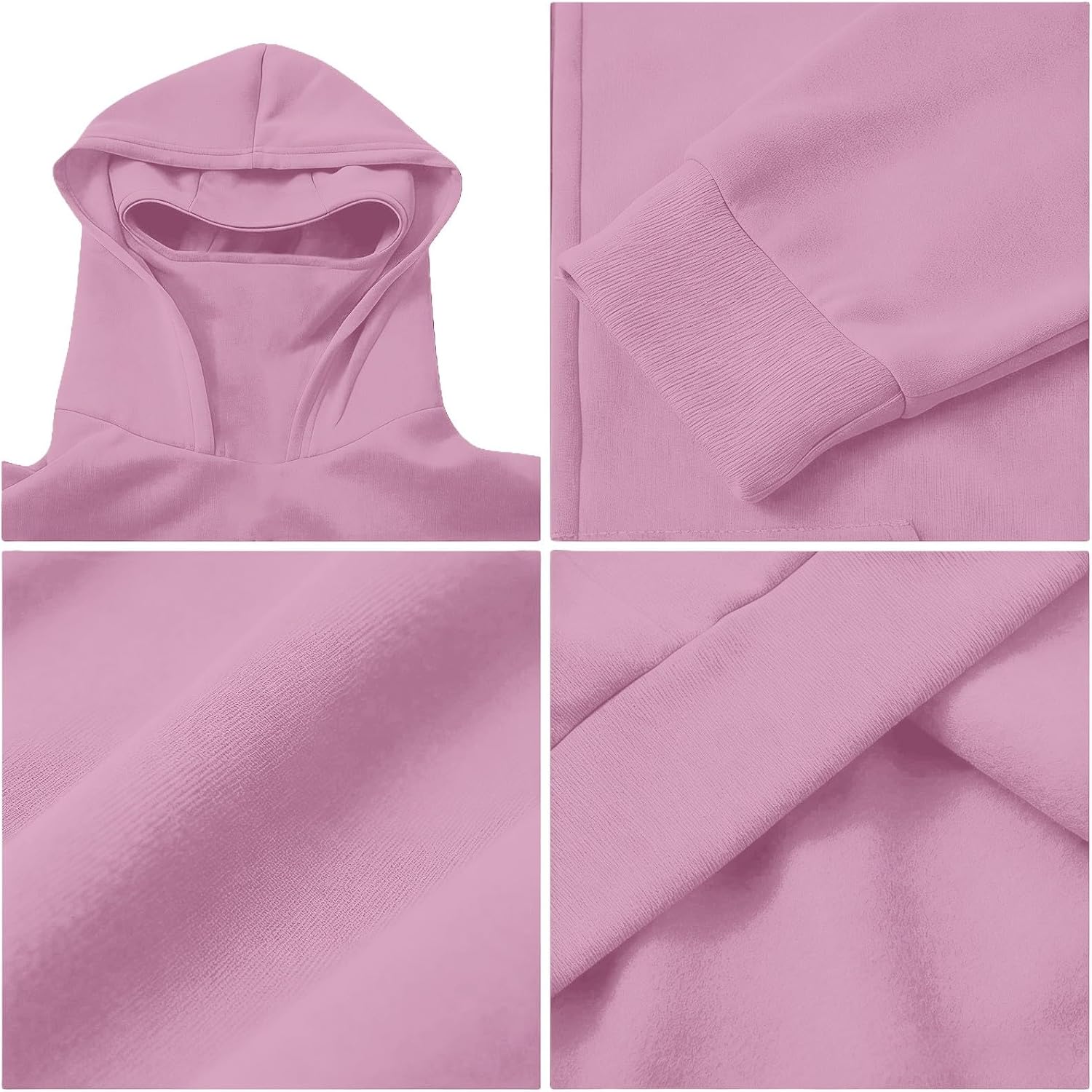 Boys Girls Balaclava Hoodie Trendy Pullover Hooded Sweatshirt Double Layer Hoodie Coat Y2K Streetwear Top Oversized Outerwear