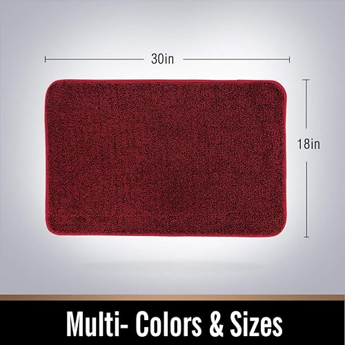 Vista 66 de ITSOFT Alfombra de poliéster antideslizante para puertas de interior y exterior, súper absorbente y lavable a máquina Beige