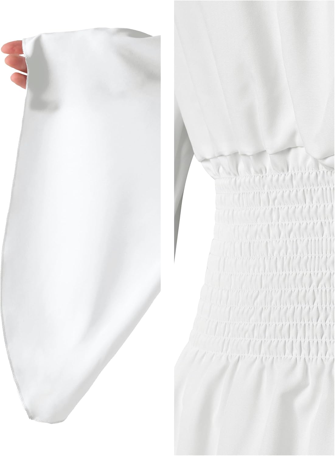 Spooktacular Creations Womens Renaissance Victorian Medieval Top Costume, Off Shoulder Smocked Waist Pirate Shirt - Image 5