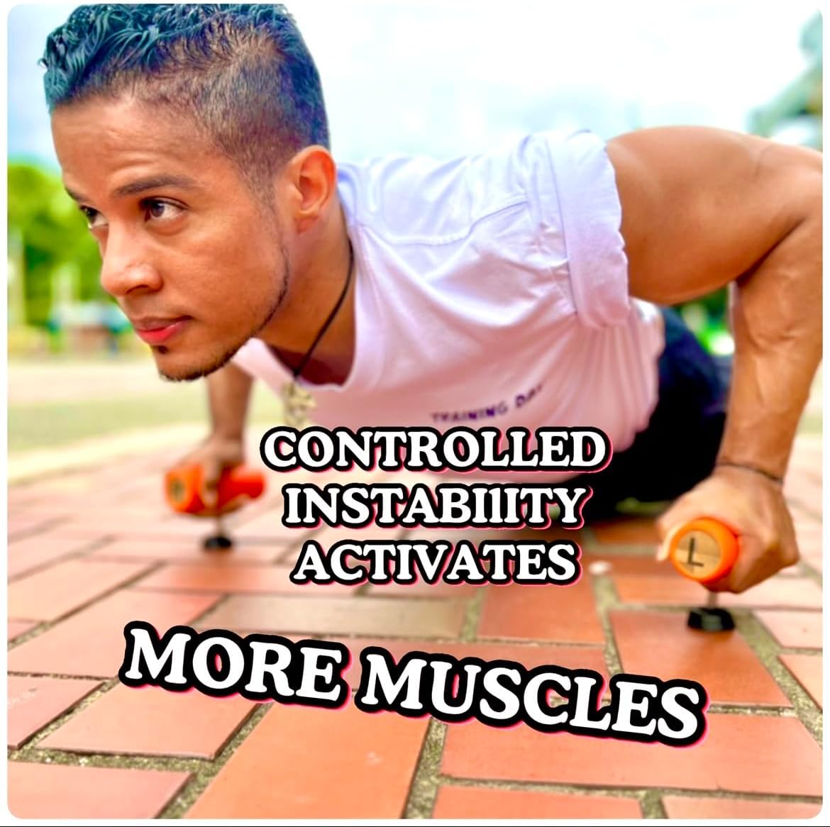 Wobbler - Revolutionary Unstable Push-Up Handles - Rotating T-Shape Pushup Bars for Core & Wrist Strength - Boxing & Martial Arts Training Equipment - Portable Home Gym for Triceps, Chest & Shoulder