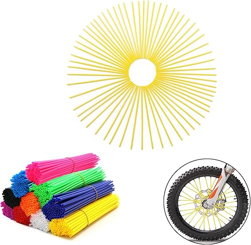 Fundas universales para radios de motocicletas, 72 unidades, cubiertas decorativas para Yamaha, Honda, BMW, Suzuki, Kawasaki, Amarillo