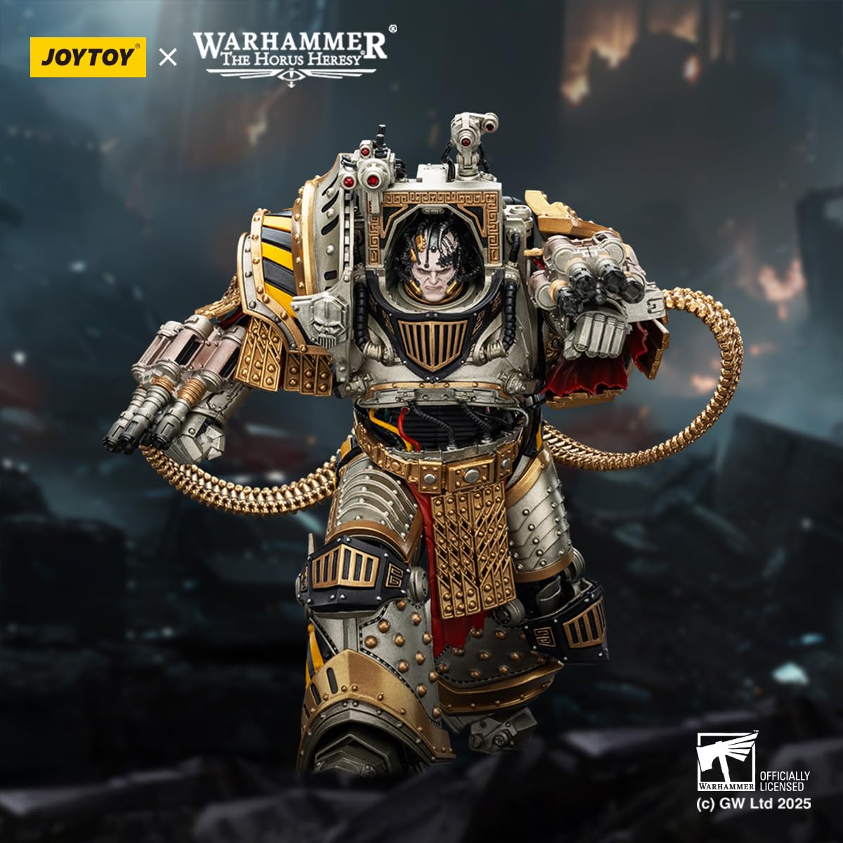 TOYVERSE JOYTOY 1/18 - Statuetta d'azione Warhammer The Horus Heresy, Iron Warriors Perturabo Primarch of The lVth Legion, articolazioni mobili modello di personaggio