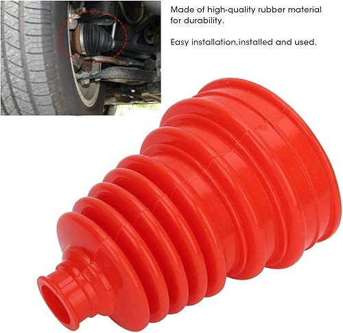 Miniatura 2 de Fydun Cubierta de arranque CV Universal Silicona Eje CV Boot Cubierta de polvo Cabeza de bola Kit de abrazadera redonda de velocidad constante (rojo)