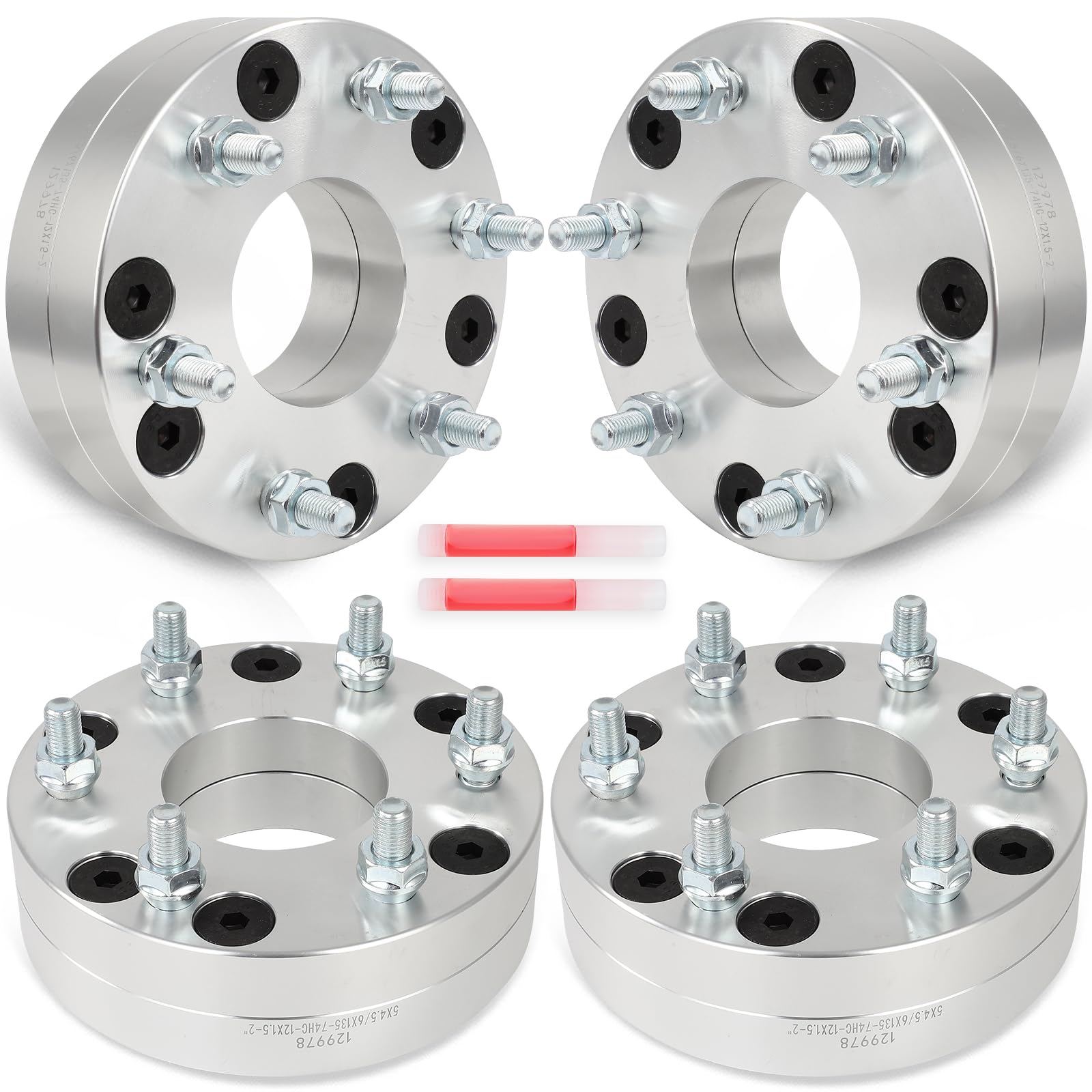 SCITOO 4Pcs 5x4.5 to 6x135 Wheel Adapters 2" for Chrysler Town &amp; Country