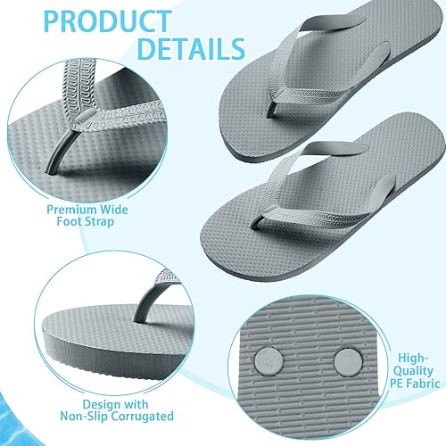 Miniatura 2 de 50 pares de chanclas, sandalias delgadas con correa estrecha, sandalias antideslizantes para mujeres y hombres, invitados, paquete de pantuflas