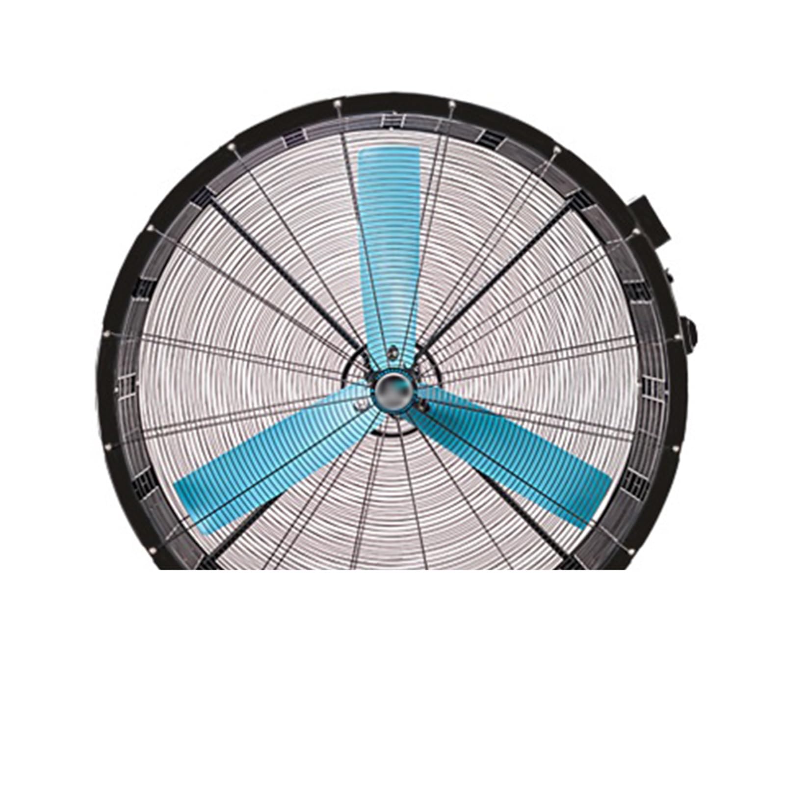 Ventilador de suelo industrial – Ventilador móvil grande con 3 cuchillas para una circulación eficaz del aire