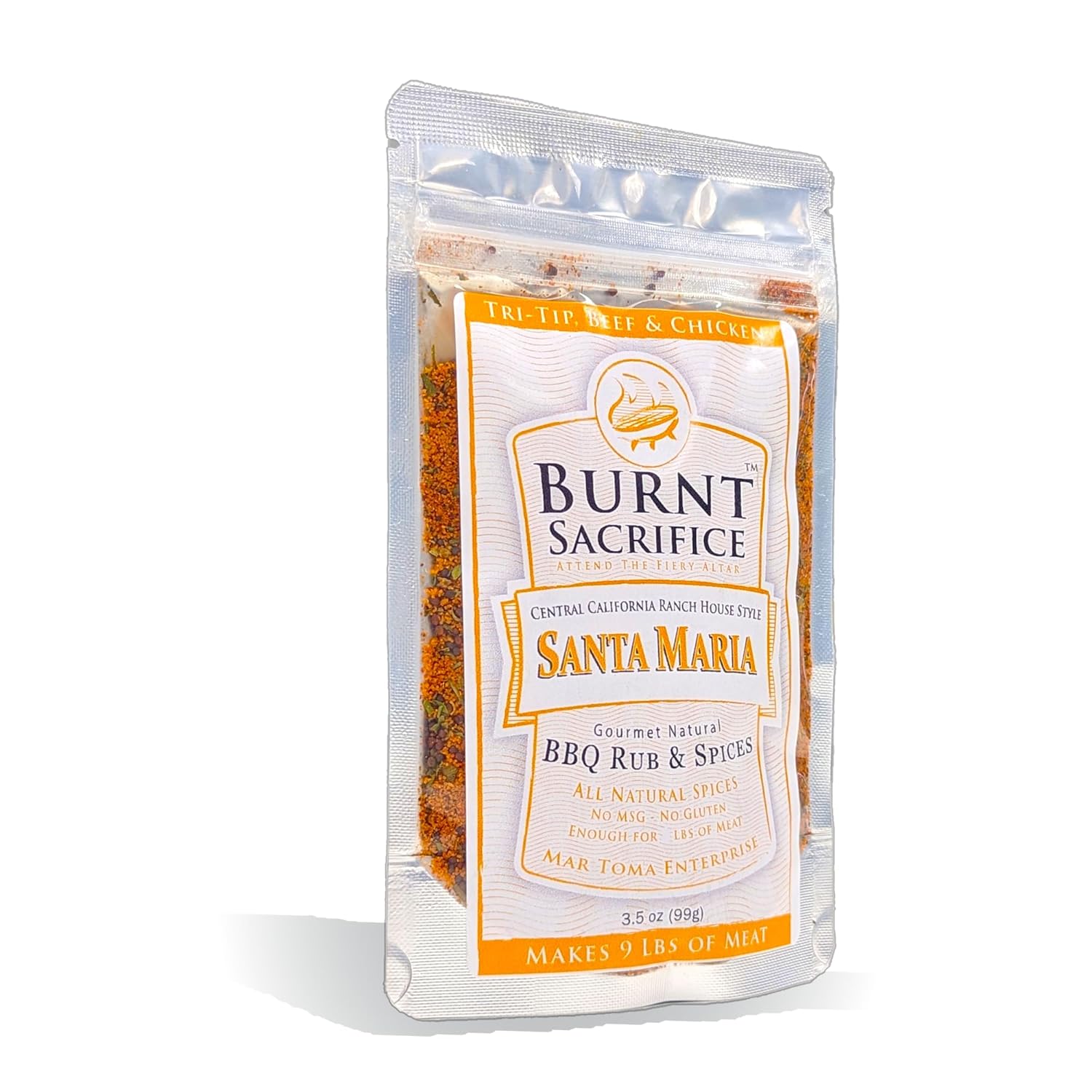 Burnt Sacrifice Big 7 BBQ Rub Spices And Seasonings Set (7x 3.5 Oz Packets) Celebrate American Heritage, Great Grilling Gift for Men or Dad