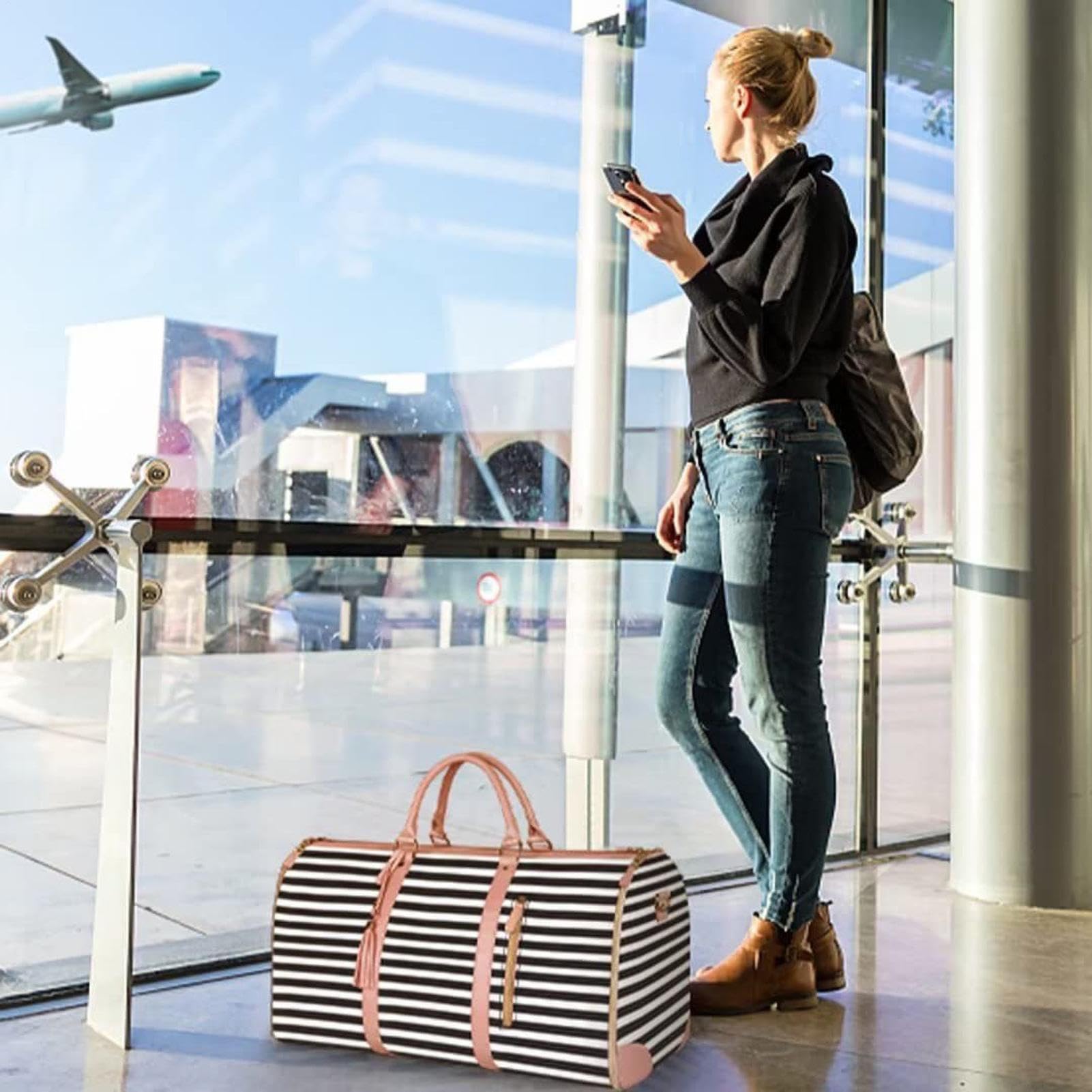 Bolsas de Viaje, Equipaje de Mano, Bolsas de Fin de Semana de PU con | Compartimento para Zapatos, Bolsas de Fin de Semana para Mujer, Bolsas Grandes para , Bolsa de Viaje, Bolsa de Viaje, para