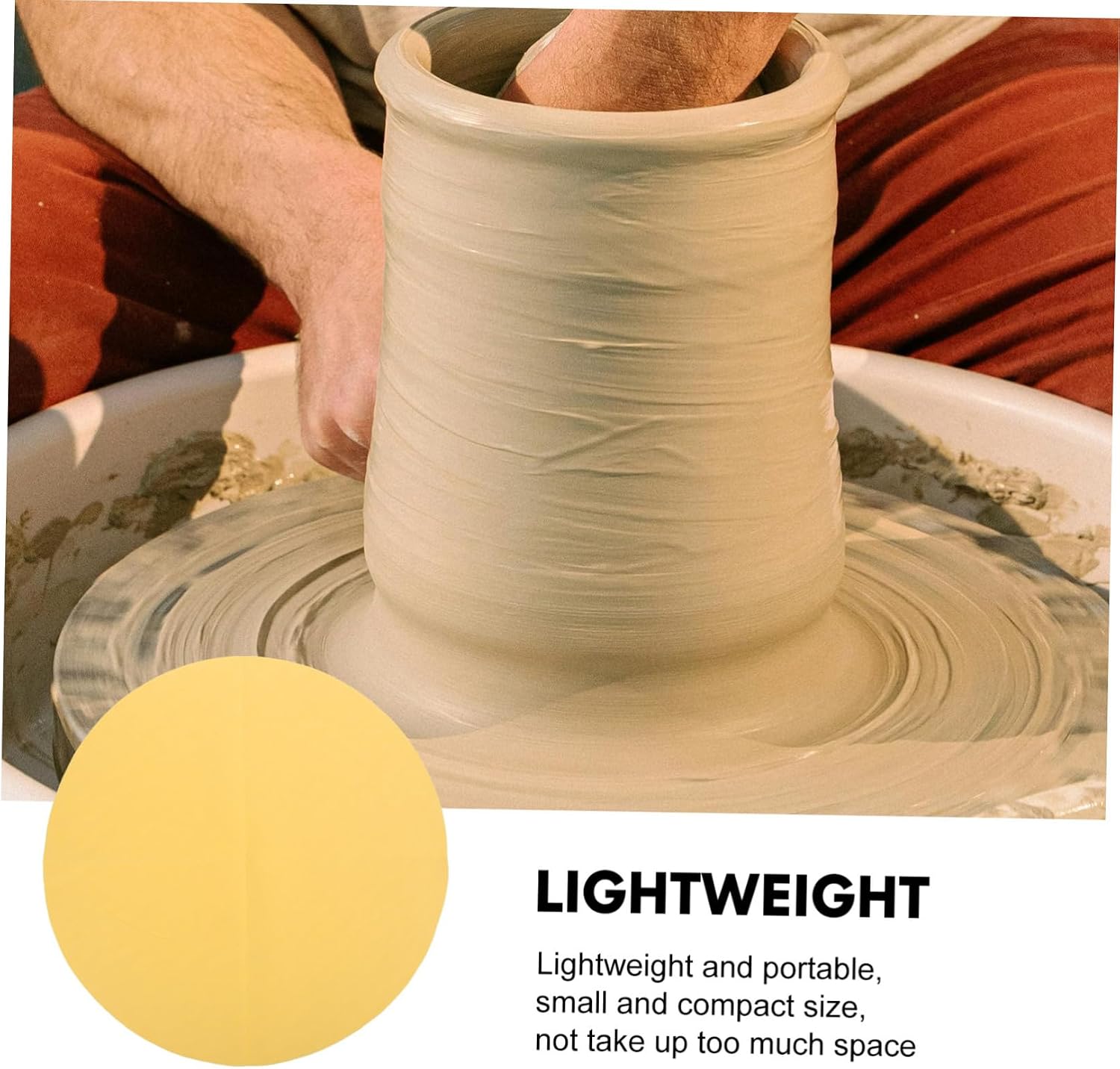 STOBOK Craft Mat Pottery Clay Throwing Pad Absorbent Round Pad for Pottery Throwing
