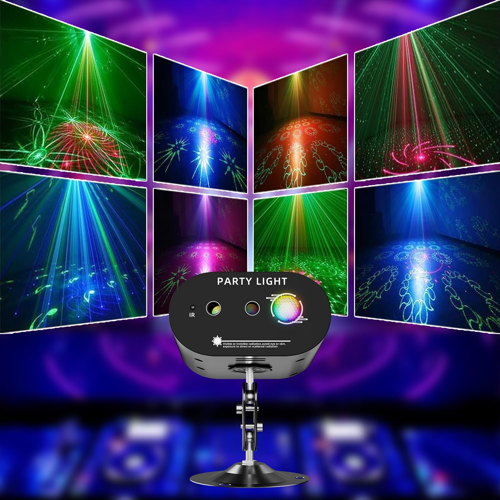 Bola de discoteca para DJ, luz estroboscópica LED para escenarios, proyector de luz, ideal para fiestas navideñas/raves/clubes/bares/decoración del hogar, regalos de cumpleaños y fiestas.