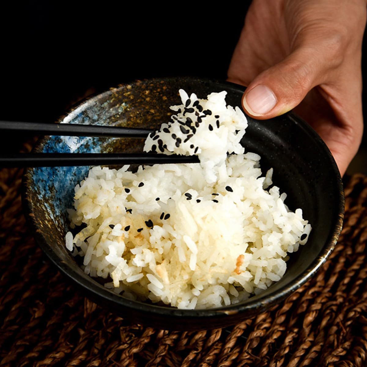 Luxshiny Tazones de Cerámica Japoneses Fáciles de Limpiar Juego de 4 Aptos para Comidas Frías y Calientes, Estilo Japonés Color Aleatorio para Ramen y Arroz