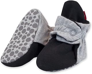 Zutano Unisex Organic Cotton Baby Booties, Stay-On and Non-Slip, Newborn to Toddler