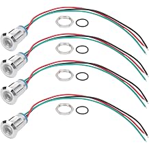 LED Indicators,Industrial Control Instruments,Common Cathode,Red and Green LEDs,Set of 4