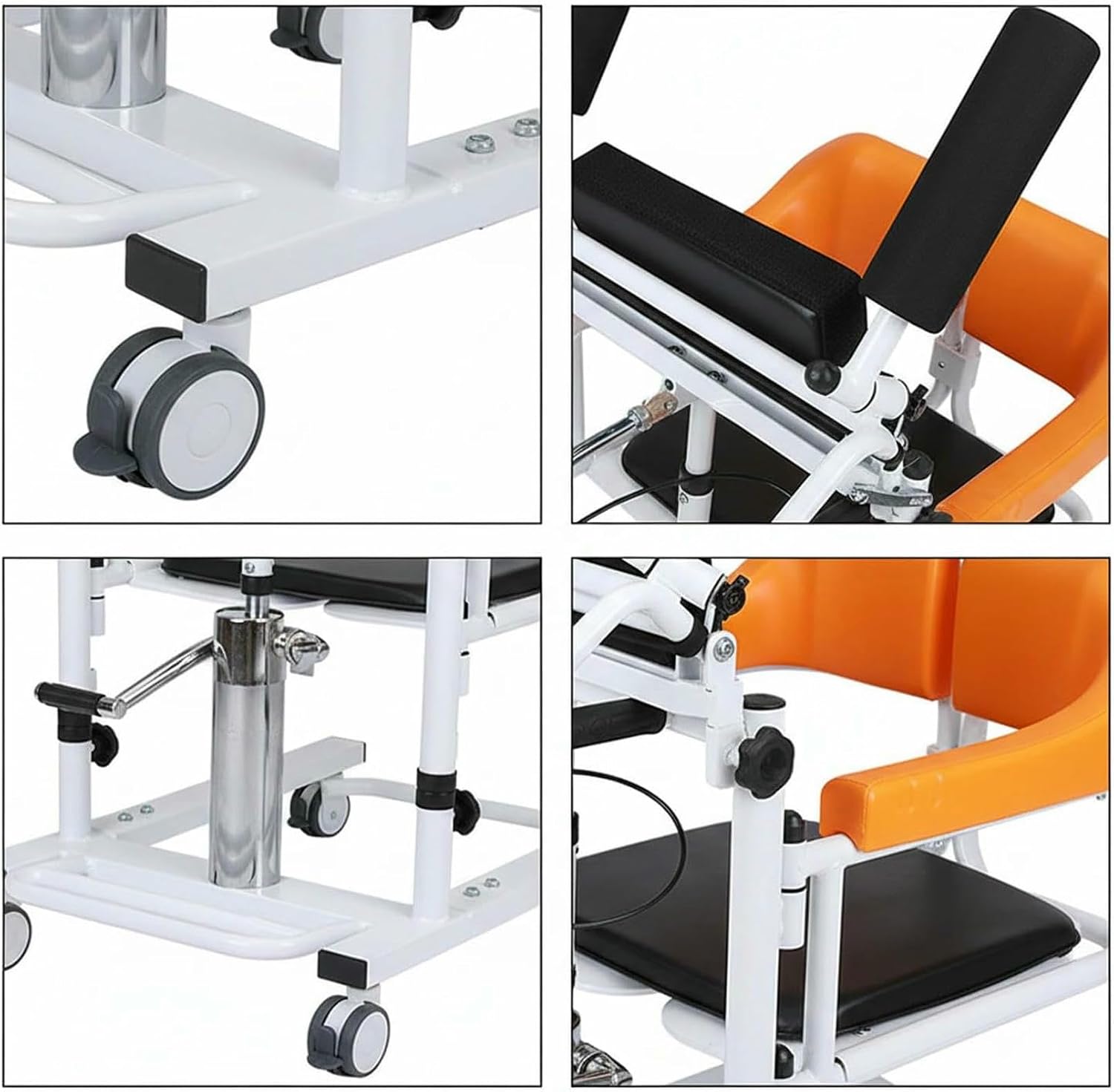 240 lb Home Care Mobility Transfer Chair, Capacity Patient Lift Transfer Chair for Home, Hydraulic Patient Lift Chair for Elderly Adults