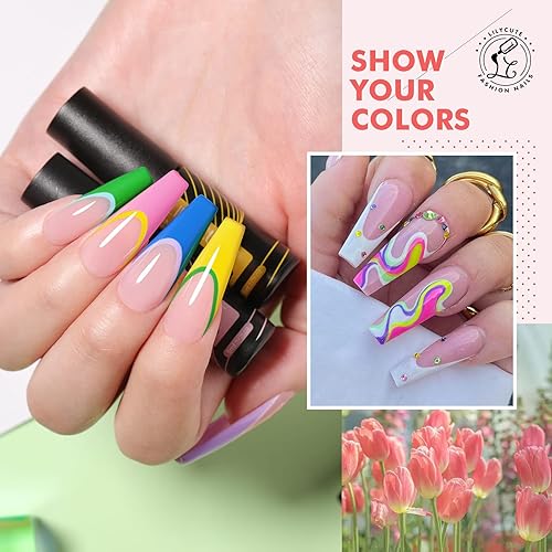 Miniatura 4 de LILYCUTE - Juego de esmaltes de gel de 24 colores para arte de uñas, juego de esmalte de uñas en gel para primavera y verano, pintura en gel en