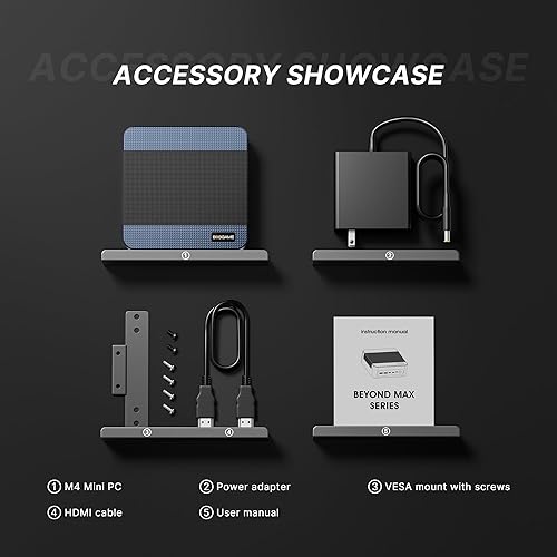 Miniatura 8 de BOSGAME M4 Neo Mini PC, Mini Computadoras con AMD Ryzen 7 7840HS, 32GB DDR5 1TB PCIe SSD, Pantalla Triple 4K, USB4.0, Oculink, Dual 2.5G LAN, Wi-Fi