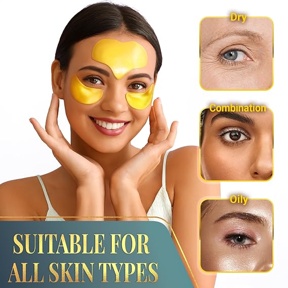 Forehead Wrinkle Patches for Face - 20 Golden Sachets