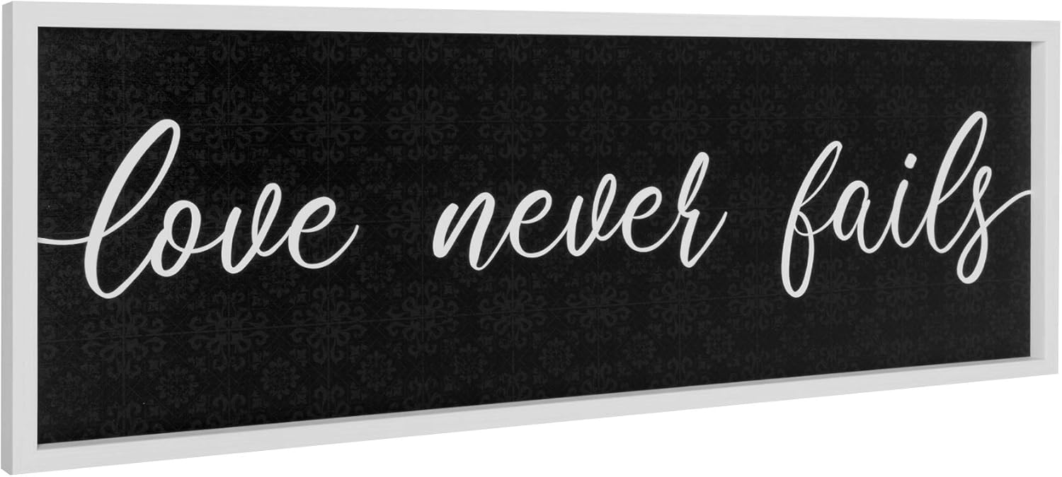 American Art Decor Rustic Love Never Fails Framed Home
