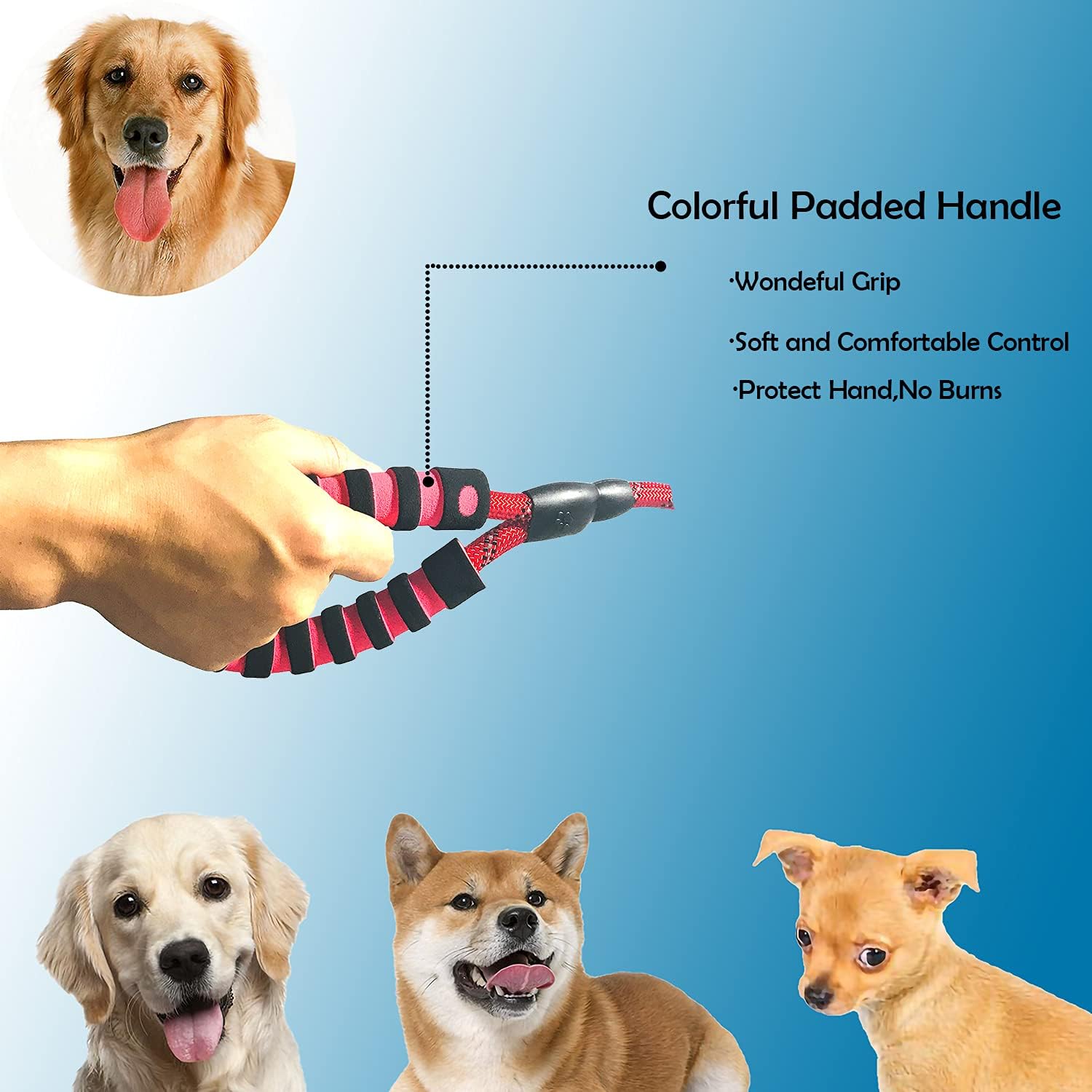 6FT Slip Lead Dog Leash,AntiChoking Reflective Long Dog Leash for