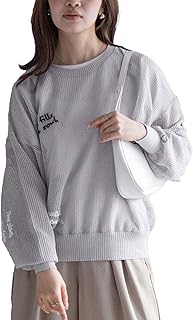 [NAVY] [ネイビー] サマーニット セーター レディース メッシュ編み メッセージ ハート プルオーバー トップス