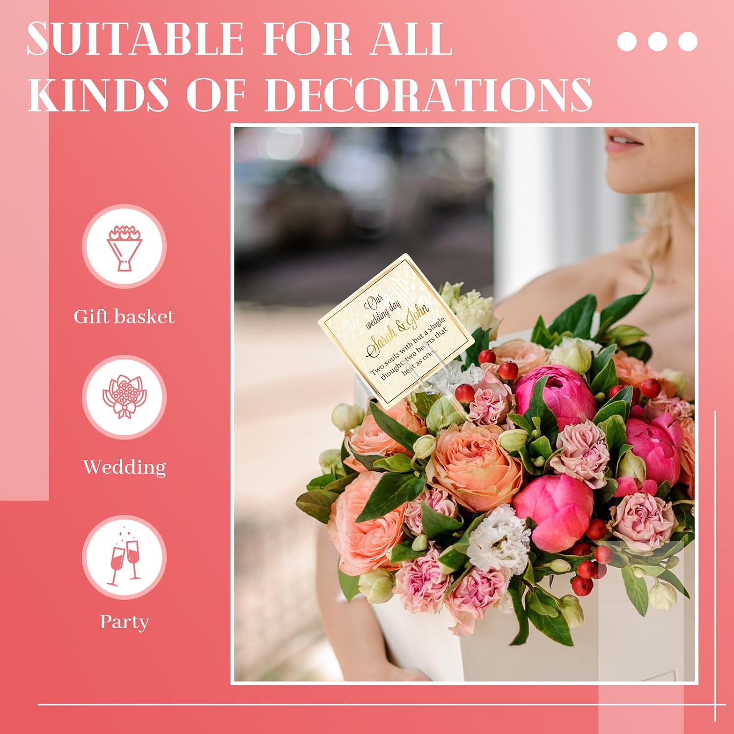Maitys 50 Pcs Floral Card Holder Picks 12.2 Inches Plastic Straight Head Floral Photo Sticks Clear Fork Shaped Flower Place Card Holders for Bouquet Arrangement Mother's Day Wedding Birthday Party
