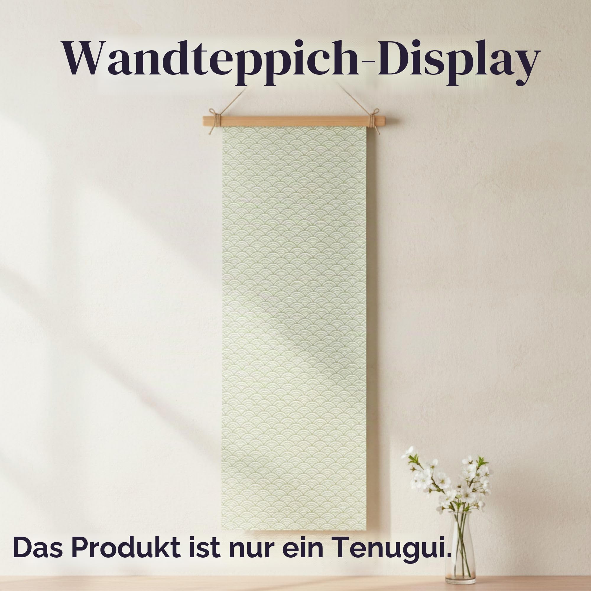 Japanisches Handtuch Tenugui mit Ausfransverhinderung, traditionell, Seigaiha Orizuru Muster, 6 Stück, 33 x 88 cm, hergestellt in Japan