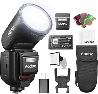 Godox V1 PRO-N V1PRON TTL Li-ion Round Head Camera Flash for Nikon,76Ws HSS 1/8000s,Built-in Lithium Battery VB30,LED Modeling Lamp,lnnovative External Flash SU-1