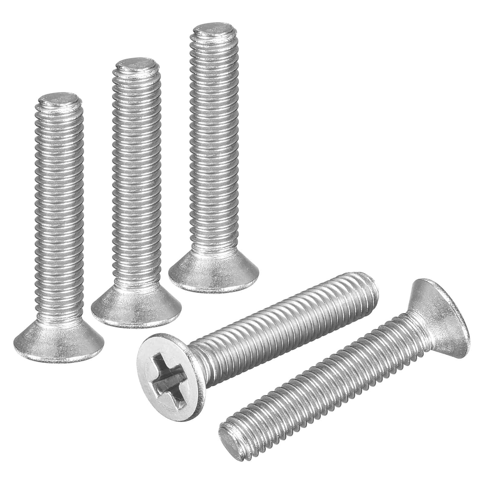 DTGN M3-0.5x16 Flat Head Machine Screws - 100PCS - Good for Electronics and Machinery - 304 Stainless Steel Phillips Countersunk Micro Metric Machine Screw Bolts- Silver — image 1