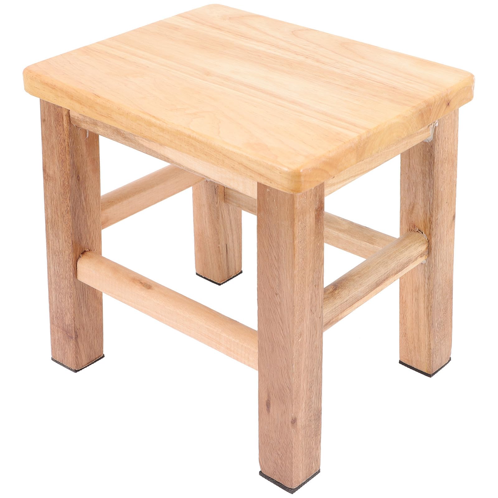 Taburete de madera seguro contra resbalones para niños y uso en baño
