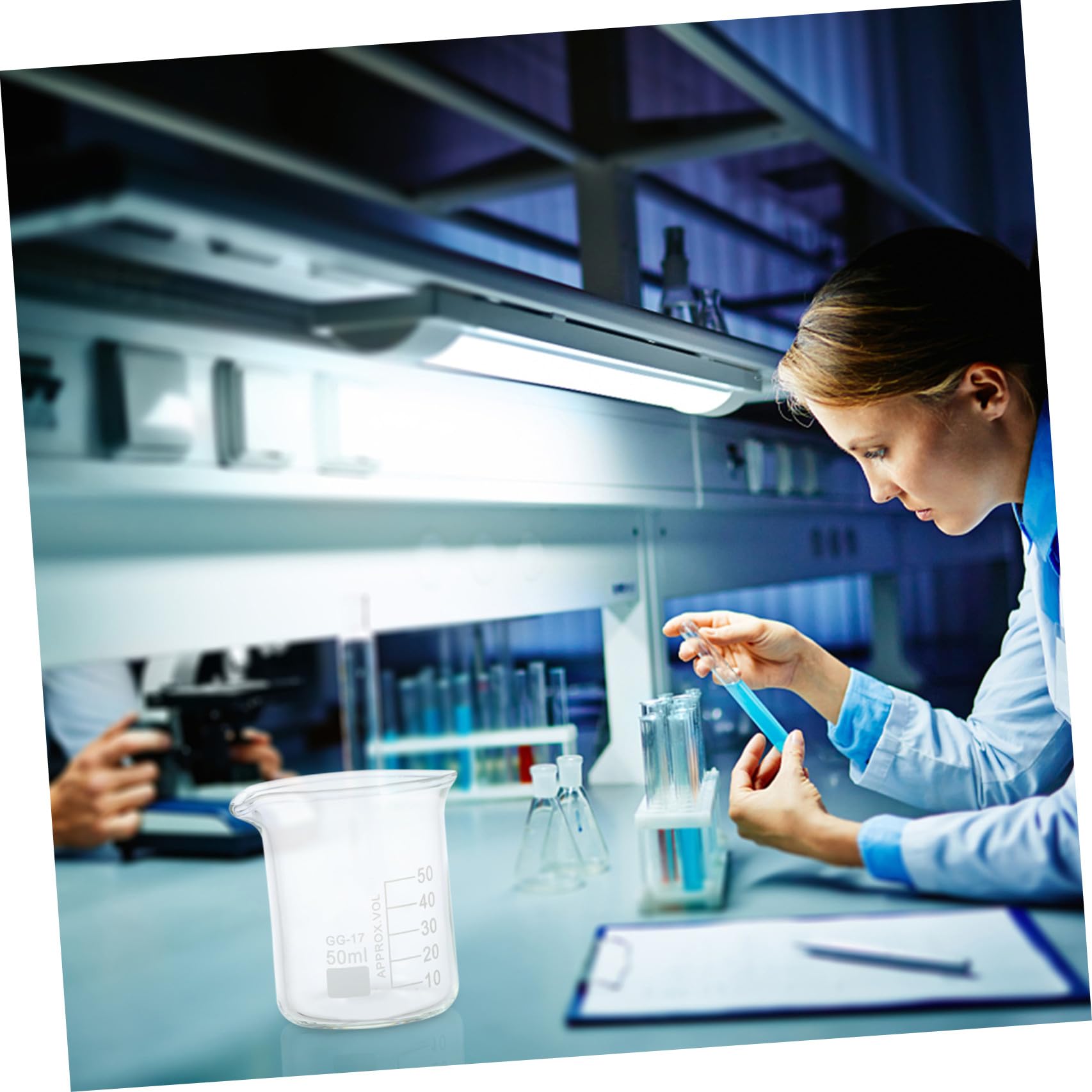 iplusmile 5piezas Vasos Medidores De Vidrio Graduados De Borosilicato Resistentes Al Calor Para Laboratorio Mezcladores Transparentes Para Líquidos Con Capacidad Para Experimentos Científico