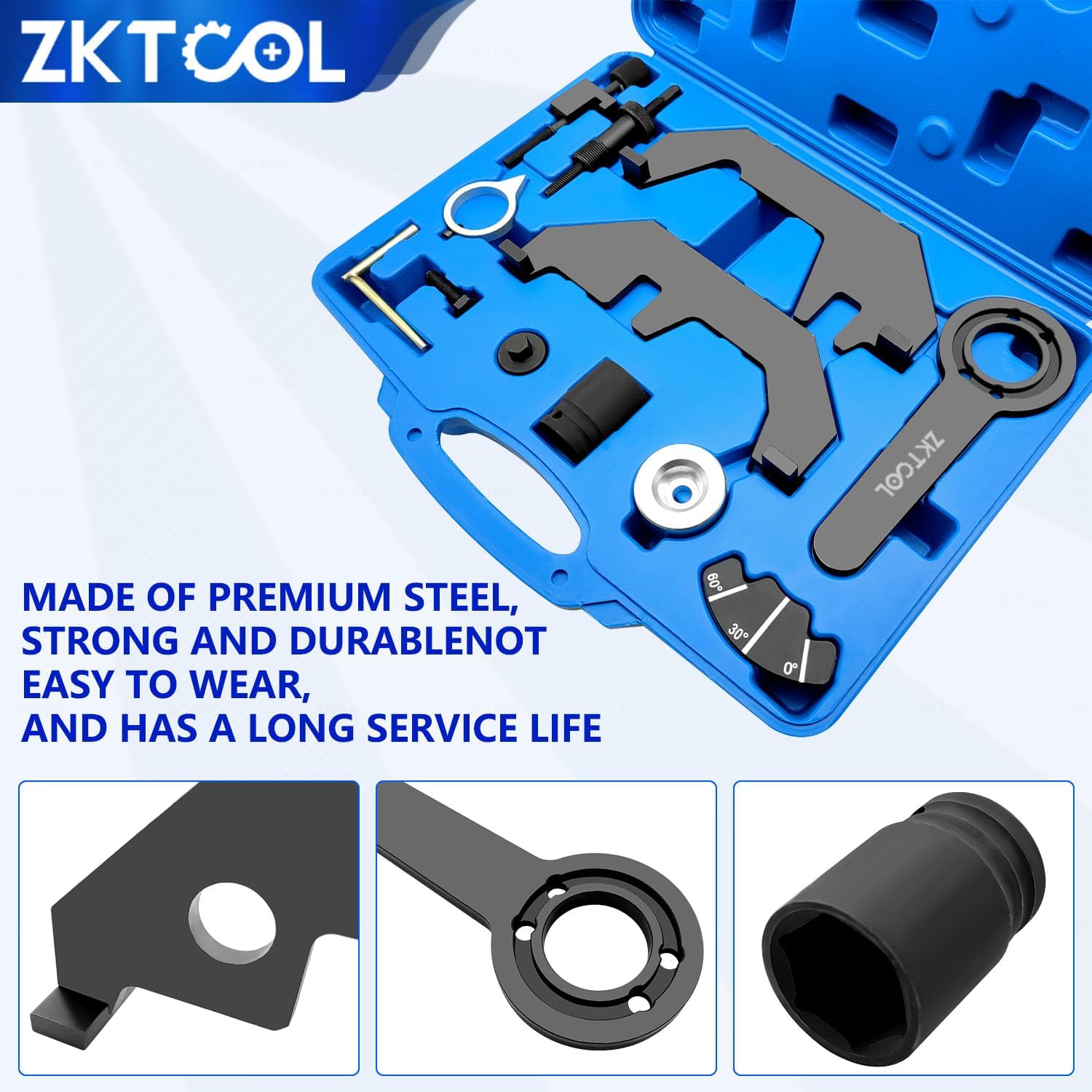 ZKTOOL Engine Timing Alignment Locking Tool kit Compatible with BMW N62 N73 Engine,Timing Chain & Camshaft Alignment Tool Kit Alt,119460.