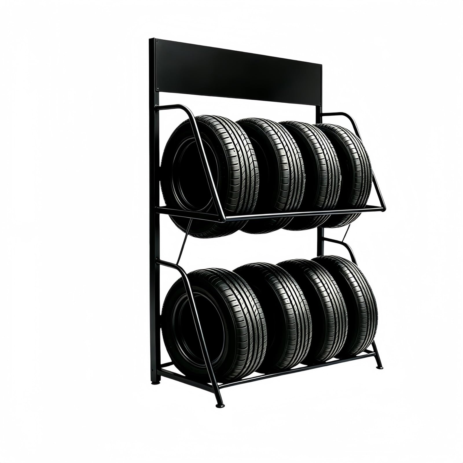 AKFNCJE Tire Store Storage Rack With Advertising Sign