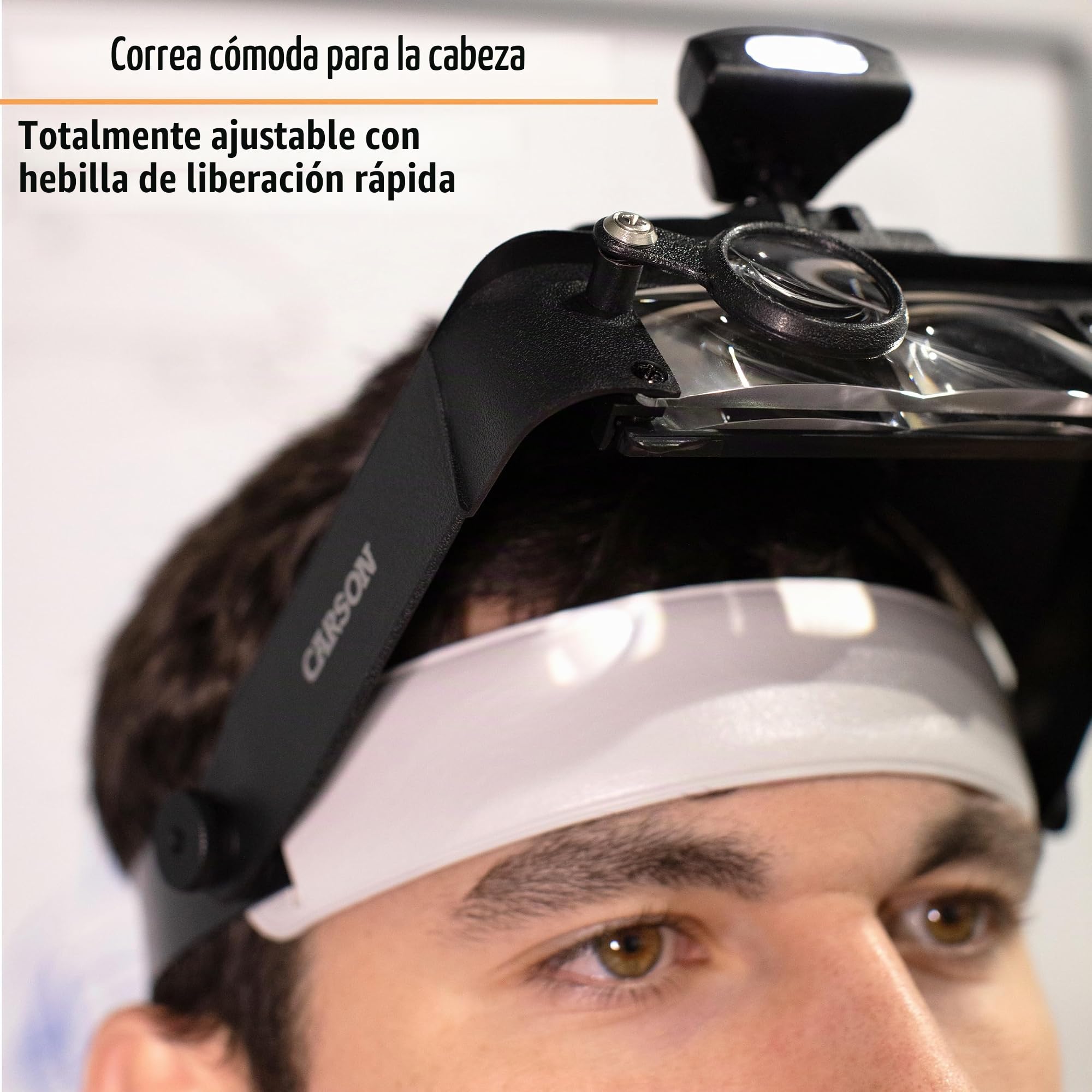 LumiVisor, Lupa con iluminación LED | Aumento 2x/3x/5x/6x - LumiVisor 2x/3x/5x/6x Aumento, Lupa de visera con iluminación LED (LV-10)