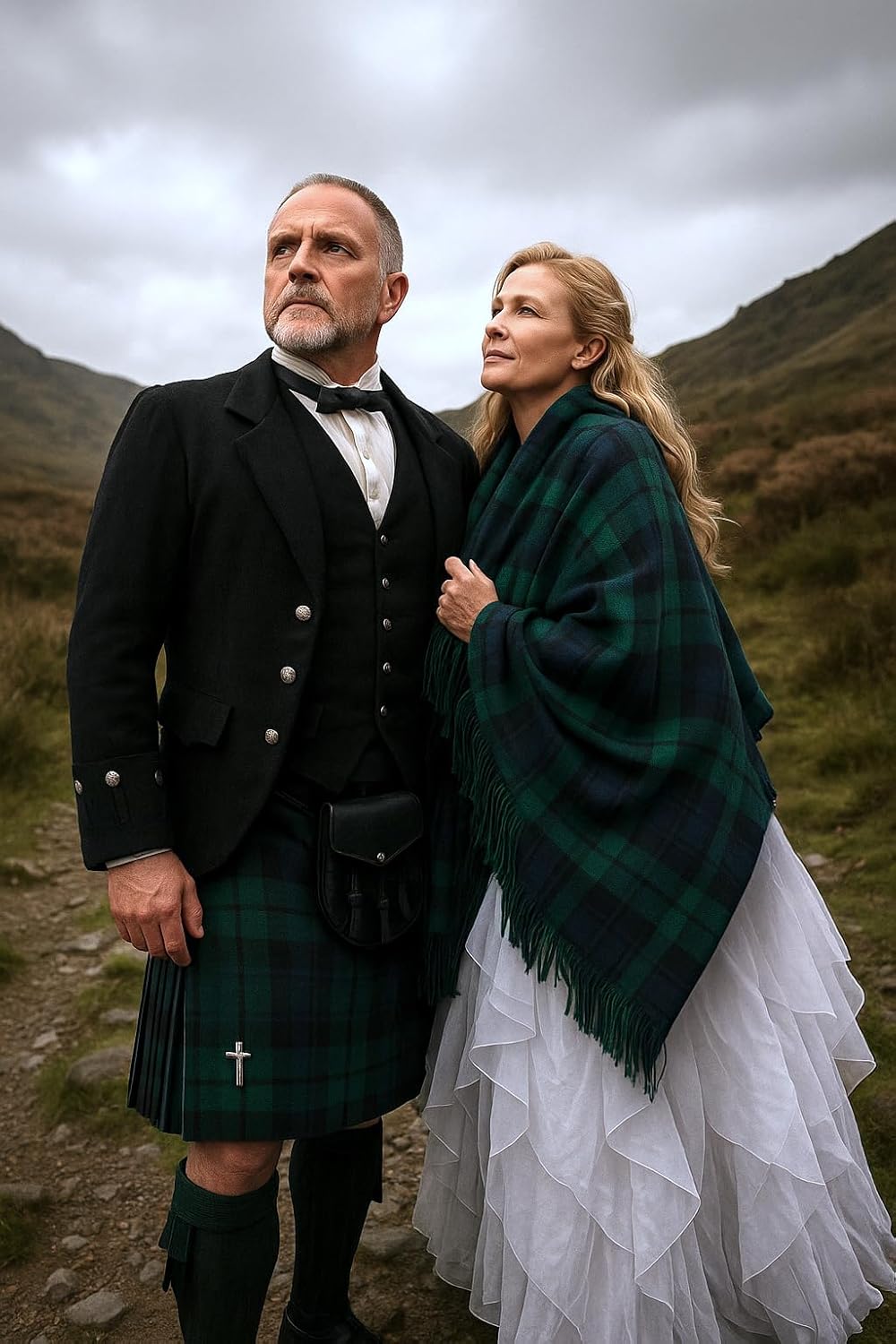 Achillea Oversized Scottish Tartan Plaid Shawl Wrap – Soft Cashmere Feel Winter Scarf, 80" x 30" - Image 3