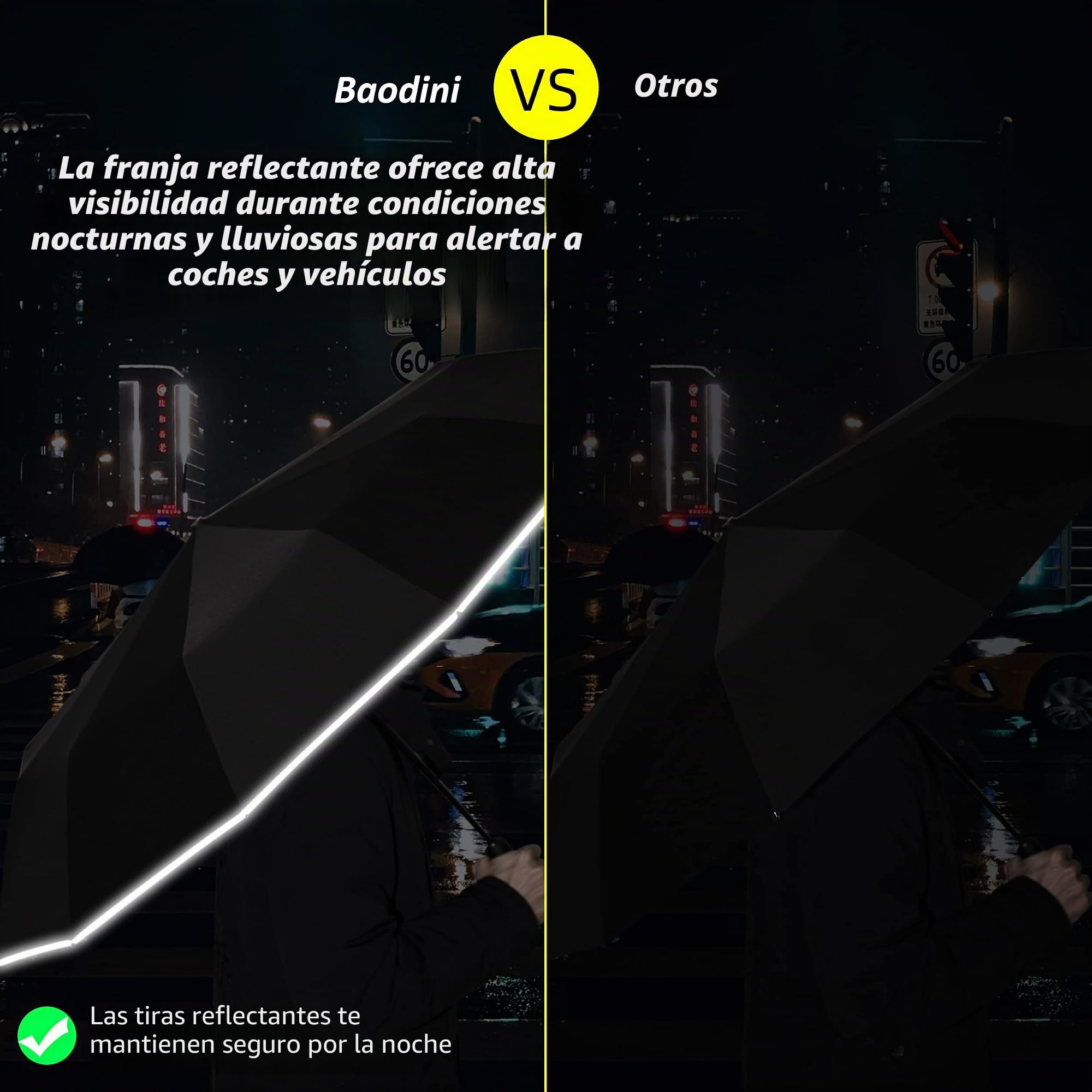 Paraguas para lluvia, resistente al viento, compacto, automático, plegable, para hombres y mujeres, paraguas grande para 2 personas, paraguas pequeño con toldo grande para hombres, mujeres y tu