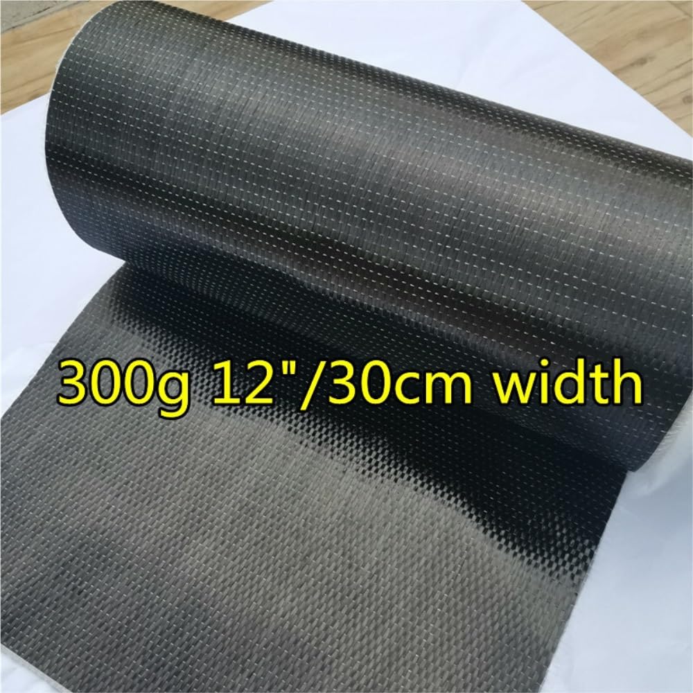 Kohlefaserrolle 300g Kohlefaser 12k UD Unidirektionaler Stoff for Wasserhahn Hochfestes Reparaturmaterial for Gebäudereparaturen 1 Stück(30cm x 1m)