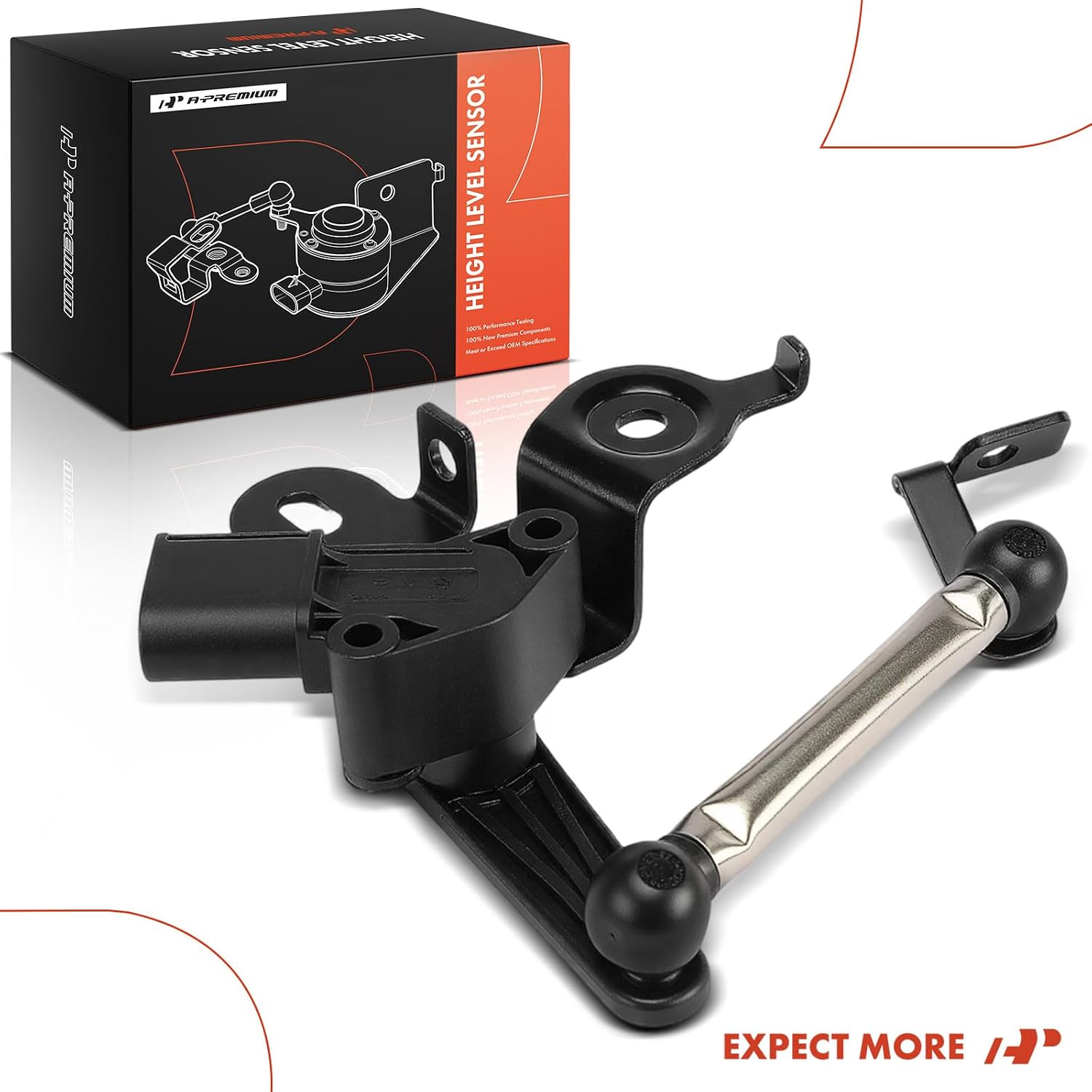 A-Premium Ride Height Level Sensor Compatible with Porsche Panamera 2017-2023, Front Left Driver Side