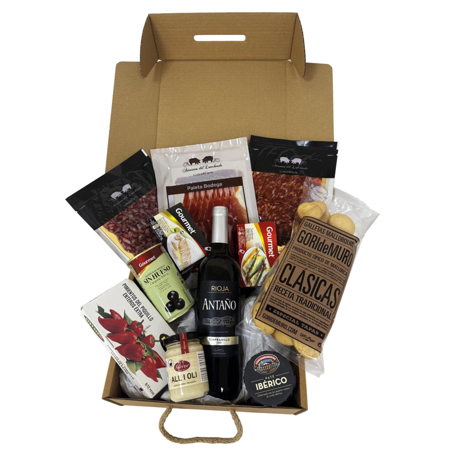 Präsentbox Tapas-Abend für Zwei Spanische Spezialitäten Geschenk-Idee Gourmets