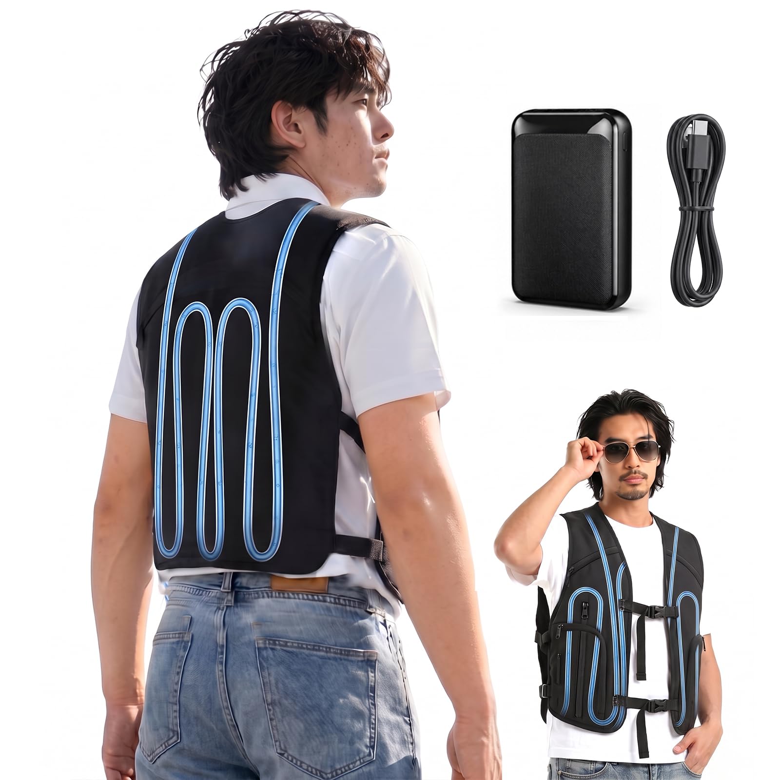 Amazon.co.jp: 2026年モデル 強力冷感 水冷服 水冷ベスト 30時間保冷