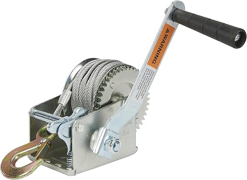 Ultra-Tow Single-Speed Hand Winch with Wire Rope, 600-Lb. Load Capacity