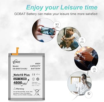 Replacement for Samsung Galaxy Note 10 Plus Battery,4800mAh High Capacity Battery Compatible with Samsung Galaxy Note 10 Plus Model (N970 N970V N970A) with Replacement Tool Kits,EB-BN972ABU