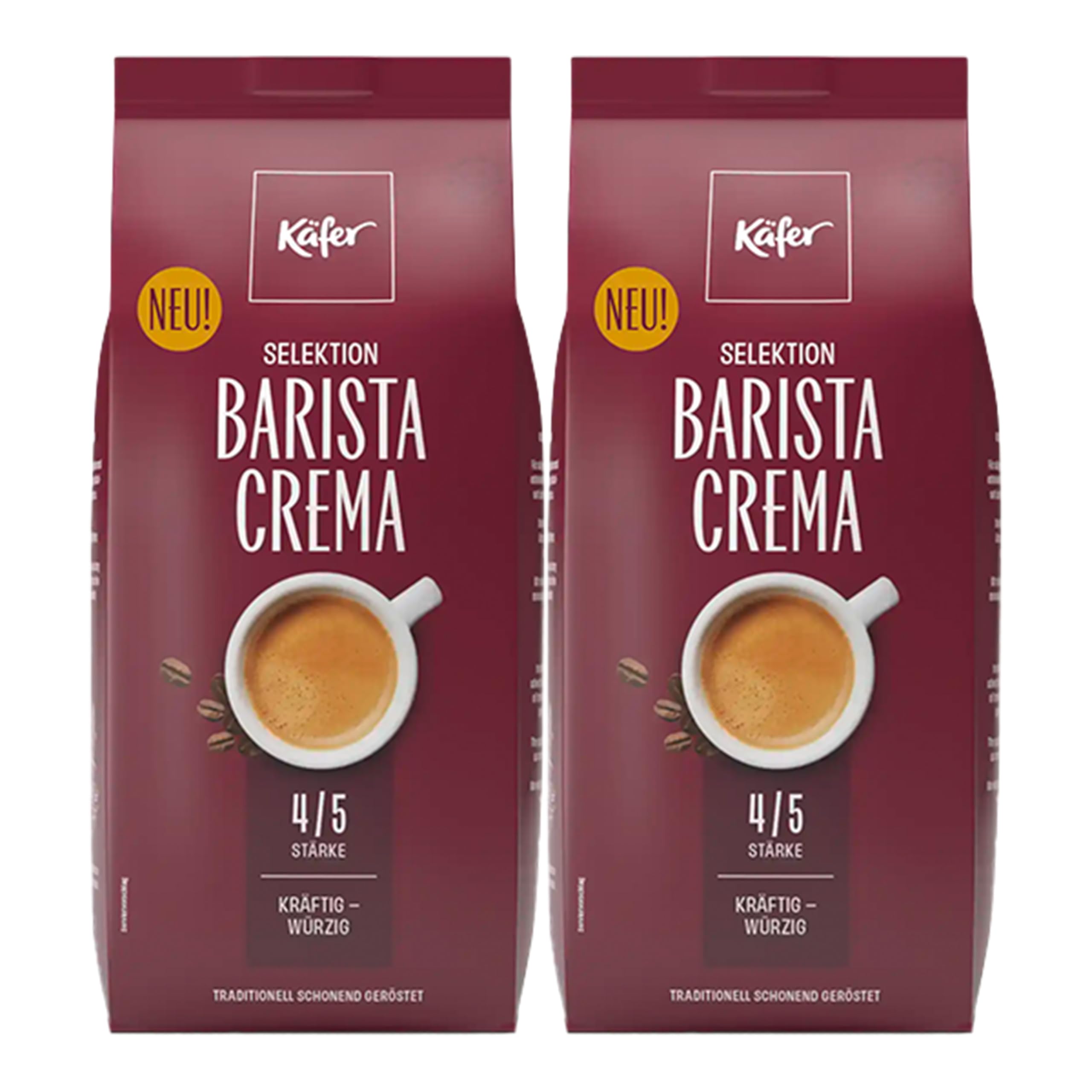 Käfer Selektion Barista Crema, 1000g, ganze Bohne (2er Pack)