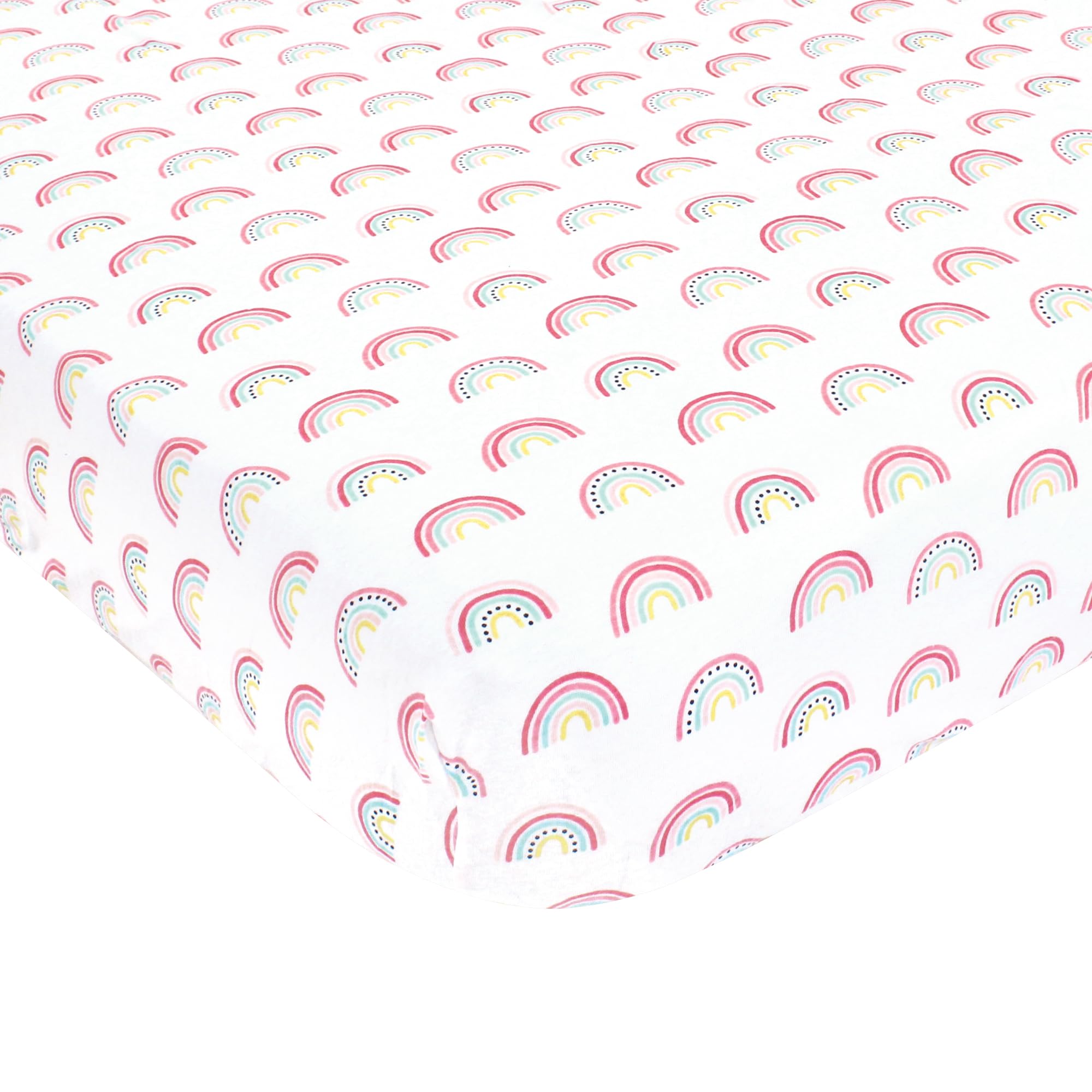 Drap housse de berceau de qualité supérieure coton Hudson Baby arc-en-ciel