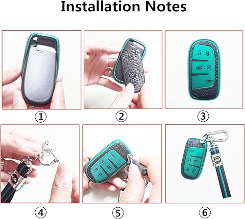 Miniatura 6 de Funda para llavero compatible con Toyota 2019-2024 Camry Rav4 Highlander Avalon C-Hr Prius Corolla Gt86 Prius Accesorios (negro)