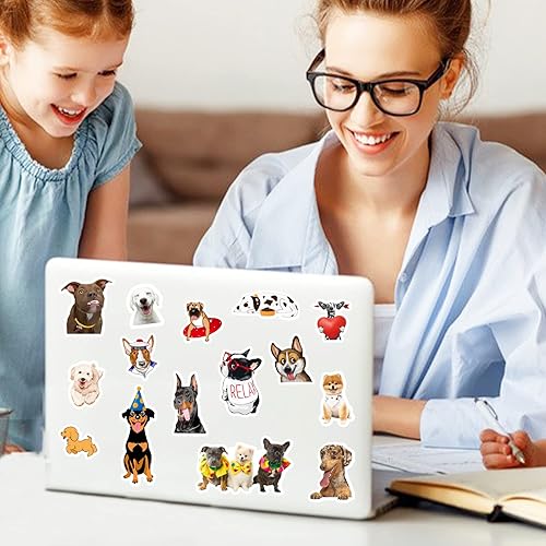 Miniatura 5 de Calcomanías para cachorros, 650 unidades, lindas calcomanías para cachorros de mascotas para niños, tema de perros de animales para botella de agua,