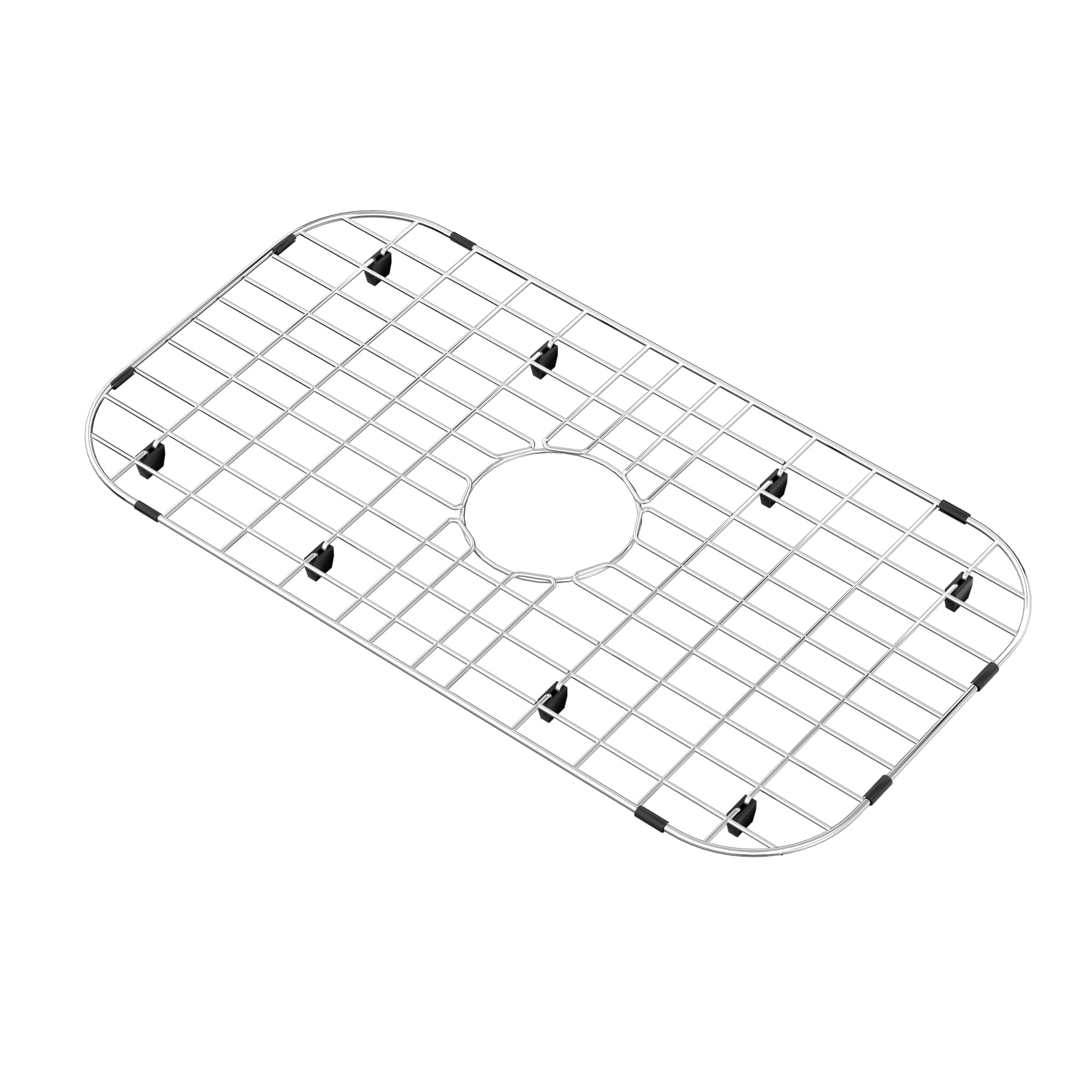 Kitchen Sink Grid Protector Stainless Steel Sink Grate with Center Drain Metal Sink Grate Protector for Bottom of Kitchen Single Sink Bowl