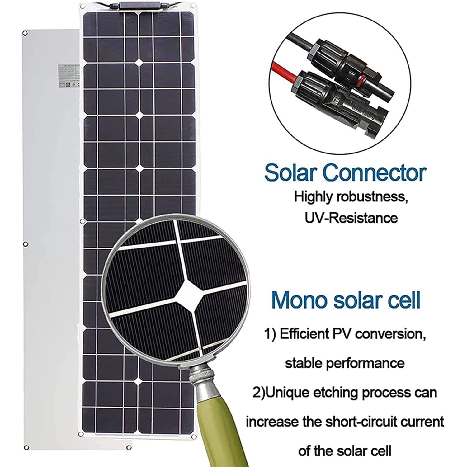 Monokrystaliczny panel słoneczny elastyczny 400W 800W zestaw systemów solarnych moduł fotowoltaiczny ogniwo 40A kontroler złącze PV do domu, kampera, przyczepy kempingowej, łodzi,4x200W