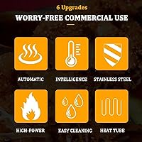 Vista 6 de Freidora comercial, 12L Queso automático Perro caliente Salchicha Parrilla Estufa Freidora, Freidora eléctrica de gran capacidad de 12L