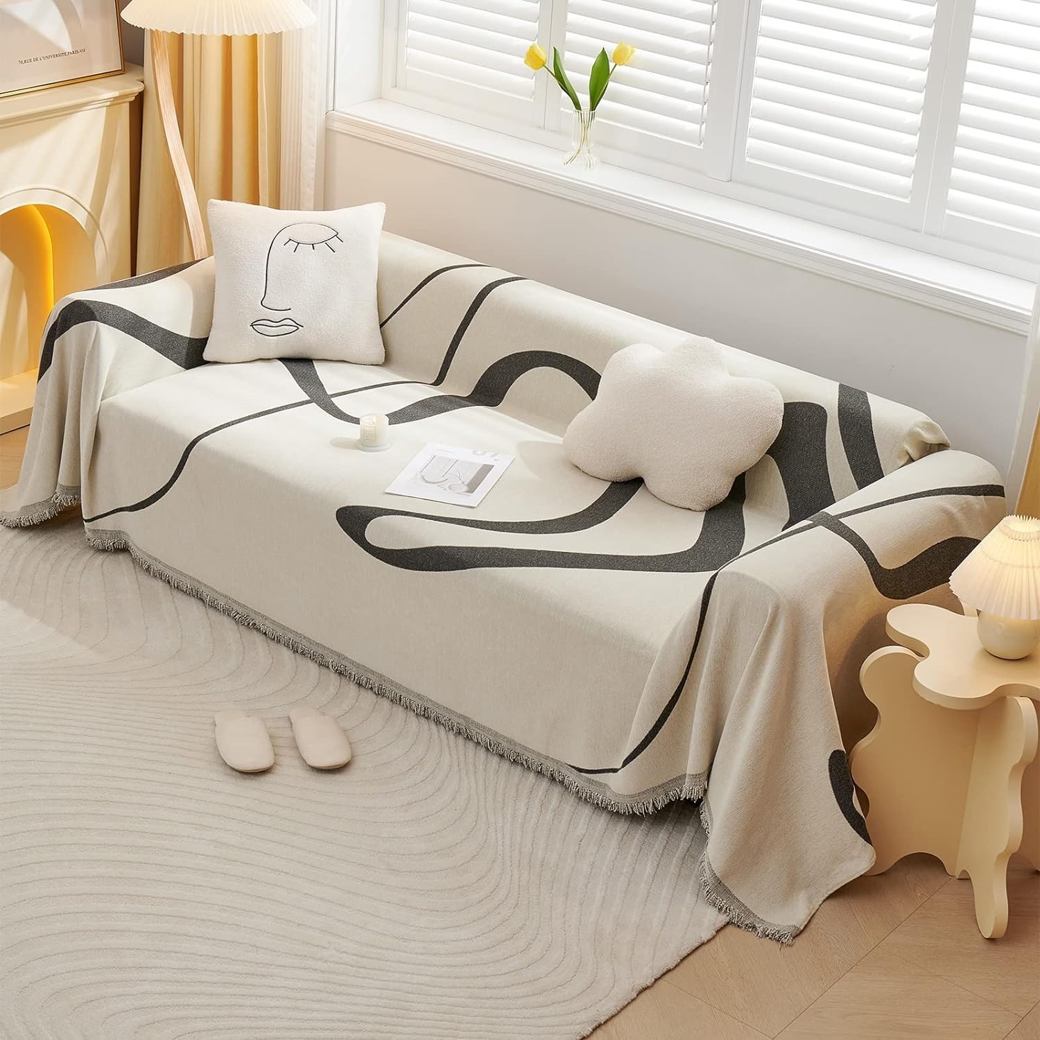 Housse de canapé design chic protection de salon supérieure 180x280 cm couleur #2